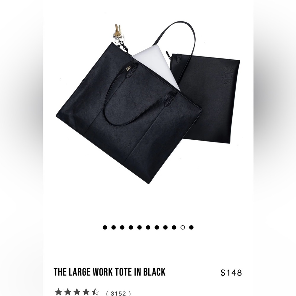 Beis Large Work Tote - Black